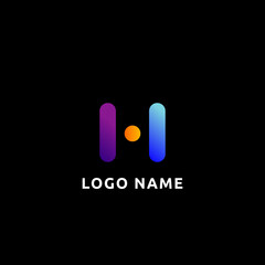 Letter h logo with modern concept suitable for company