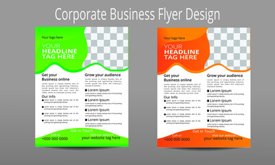 corporate business flyer design,Modern Corporate Flyer Design template vector and Print ready,size a4.