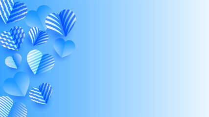 Fototapeta na wymiar Lovely Glow blue Papercut style design background