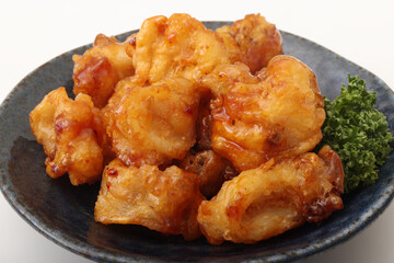 ヤリイカの唐揚げ　(四川風)