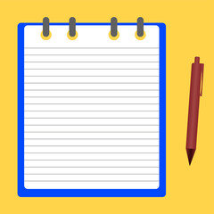 spiral lined notebook.office and business concept.