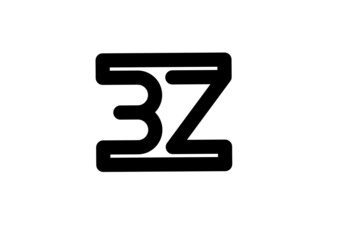 bz zb z b initial letter logo