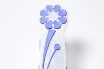 Plastic flower with white background