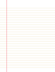 Graph paper. Printable striped grid paper with color horizontal lines. Geometric pattern for school, textures, notebook, diary. Lined paper blank size Letter isolated on transparent background