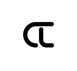 Cl lc initial line logo.letter a in the shape of a heart