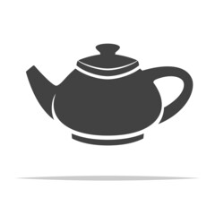 Teapot silhouette icon transparent vector isolated