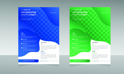 Modern business flyer template. A4 flyer for a business agency. A4 flyer layout.