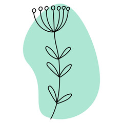 Bohemian Flowers Shapes Color Pallet Vector Illustration Splash Abstract Object