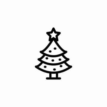 Christmas Tree icon in vector. Logotype