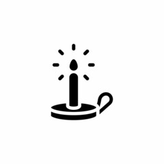 Candle icon in vector. Logotype