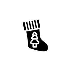 Fototapeta premium Christmas Sock icon in vector. Logotype