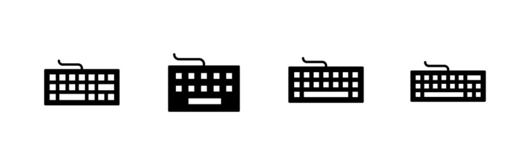 Keyboard icons set. keyboard sign and symbol