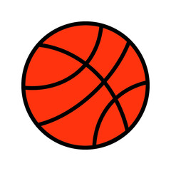 basket ball vector line for web, presentation, logo, Icon Symbol.