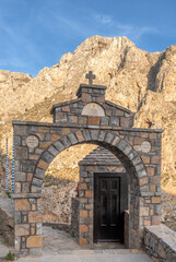 Fototapeta na wymiar Entrance to the Kourtaliotiko (Asomatos) Gorge, Southwestern Crete, Greece