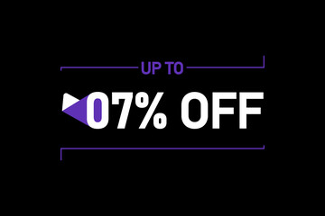 Up to 7% off, Up to 7% Discount, label sign up to 7% off, Banner Add, Special Offer add