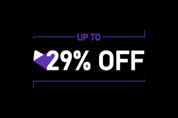 Up to 29% off, Up to 29% Discount, label sign up to 29% off, Banner Add, Special Offer add