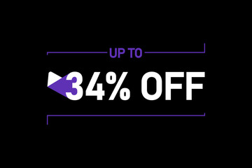 Up to 34% off, Up to 34% Discount, label sign up to 34% off, Banner Add, Special Offer add