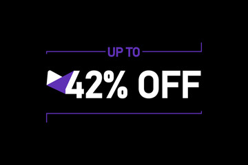 Up to 42% off, Up to 42% Discount, label sign up to 42% off, Banner Add, Special Offer add