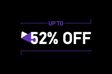 Up to 52% off, Up to 52% Discount, label sign up to 52% off, Banner Add, Special Offer add