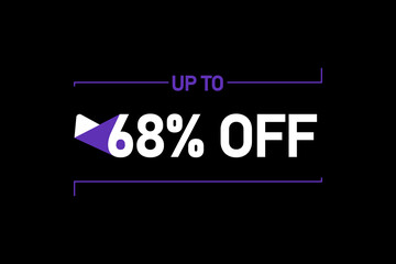 Up to 68% off, Up to 68% Discount, label sign up to 68% off, Banner Add, Special Offer add