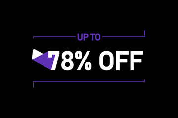 Up to 78% off, Up to 78% Discount, label sign up to 78% off, Banner Add, Special Offer add