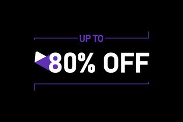 Up to 80% off, Up to 80% Discount, label sign up to 80% off, Banner Add, Special Offer add