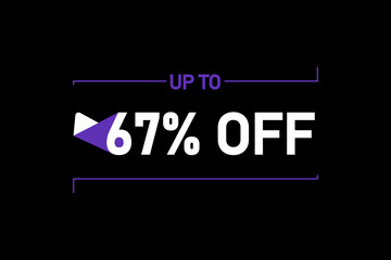 Up to 67% off, Up to 67% Discount, label sign up to 67% off, Banner Add, Special Offer add