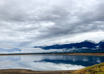 clouds over the lake