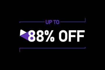 Up to 88% off, Up to 88% Discount, label sign up to 88% off, Banner Add, Special Offer add