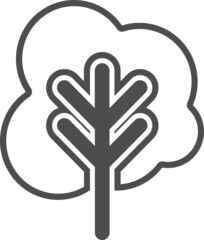 Obraz premium Tree icon cute logo design