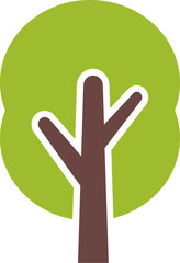 Obraz premium Tree icon cute logo design