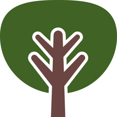 Obraz premium Tree icon cute logo design