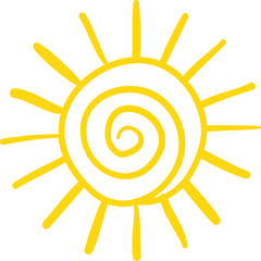 sun hand draw icon