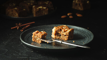 Apple Cinnamon Blondies Vegan, Refined sugar free