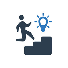 Running business success icon