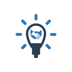 Business deal partnership icon