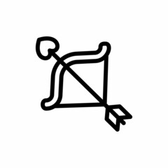 Bow And Heart icon in vector. Logotype