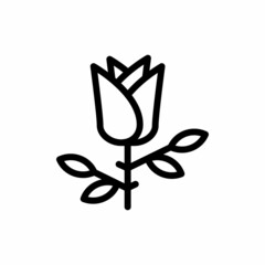 Rose icon in vector. Logotype