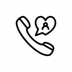 Love Call icon in vector. Logotype