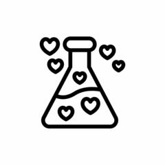 Love Chemistry icon in vector. Logotype