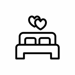 Bed icon in vector. Logotype