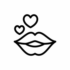 Kiss icon in vector. Logotype