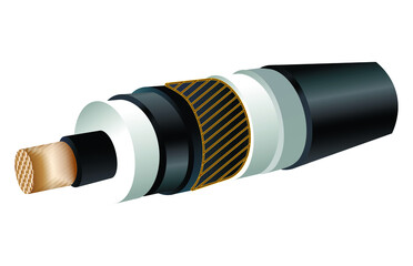 Sectional High Voltage Power Copper Cable 