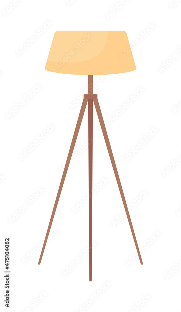 Aufkleber floor lamp semi flat color vector item. realistic object on white. standing light and modern illumin