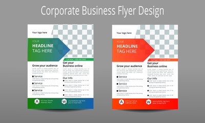 corporate business flyer design,Modern Corporate Flyer Design template vector and Print ready,size a4