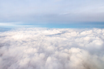 Naklejka na ściany i meble Aerial photography of life above the clouds. 
