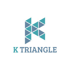 The letter K triangle logo vector is simple and modern, perfect to use for any business.