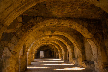 IZMIR, TURKEY: Vaulted chambers of the ancient Agora in Izmir.