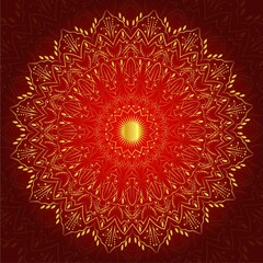 Luxury Mandala Islamic Background with Golden gradient color