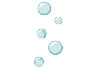 Water drops vector background, round transparent blue balls isolated on white falling from top to bottom. Liquid aqua droplets, clean raindrops. Seamless pattern with rain drops, organic condensate